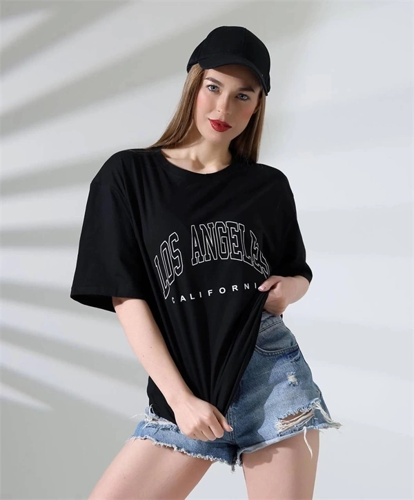 Angeles Baskılı Kadın T-Shirt