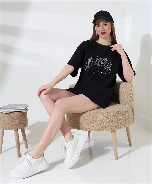 Angeles Baskılı Kadın T-Shirt