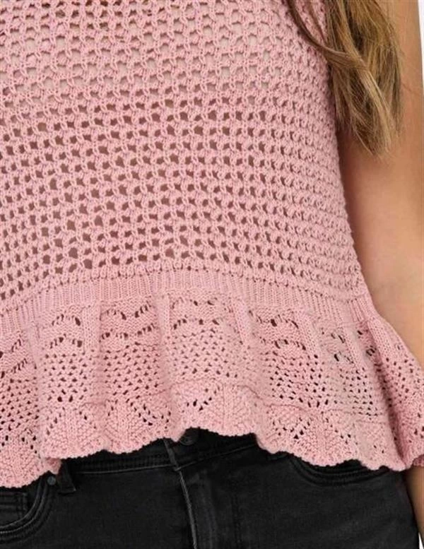 Askılı Ajur Örme Triko