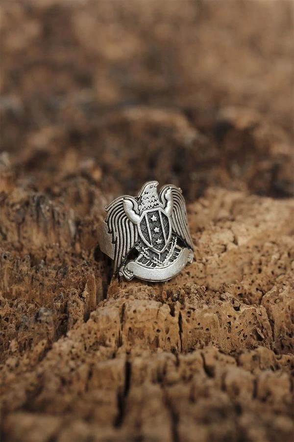 Ayarlanabilir Selçuklu Kartalı Arma Erkek Yüzük