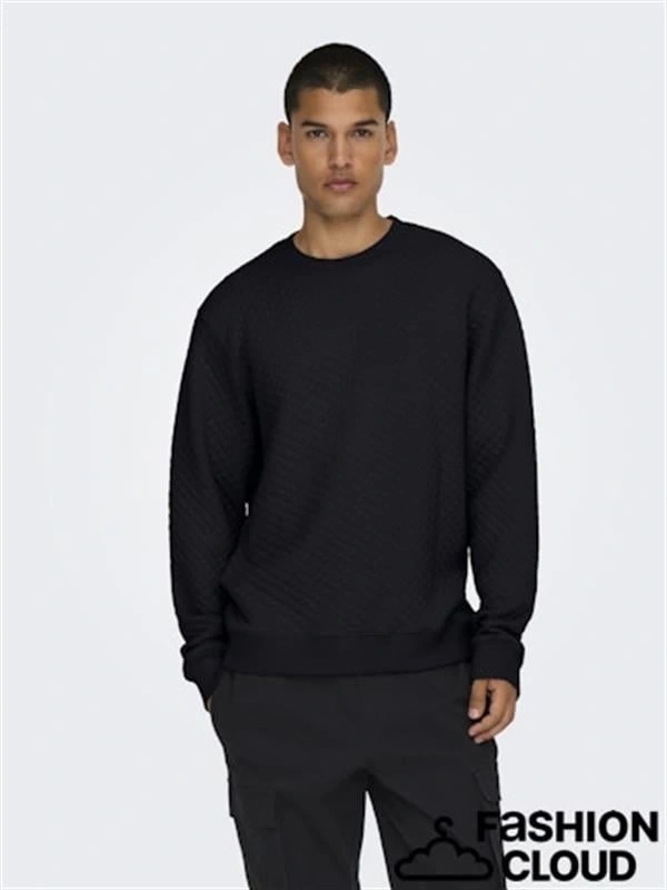 Baklava Desen 2 İplik Erkek Sweat