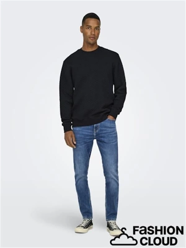 Baklava Desen 2 İplik Erkek Sweat