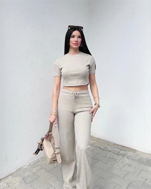 Bol paça pantolonlu alt üst takım