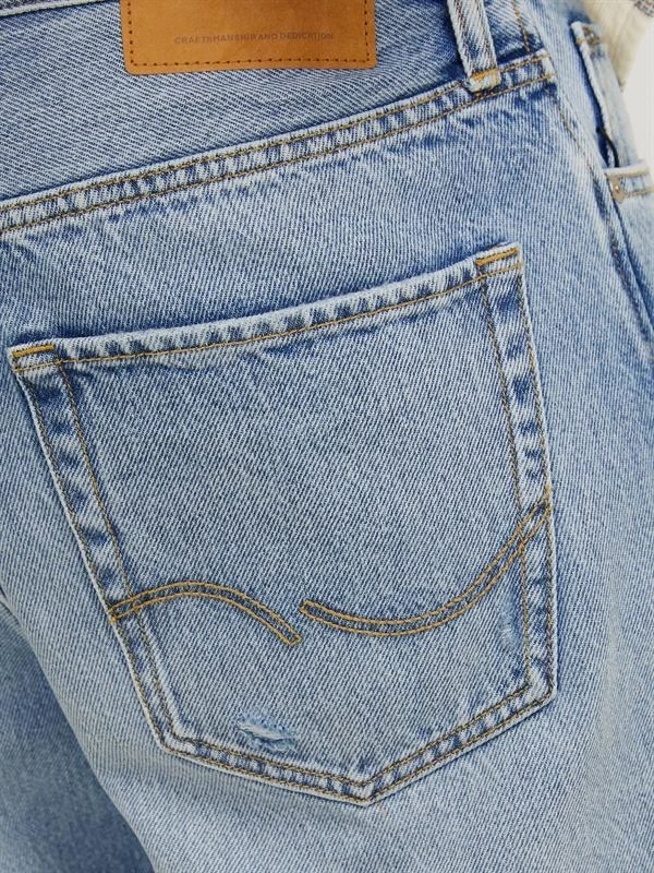 Boru Paça Yırtmaçlı %100 Pamuk Erkek Denim