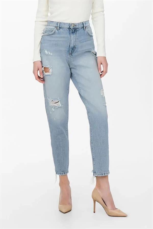Carrot Fit Yırtık Mom Jean