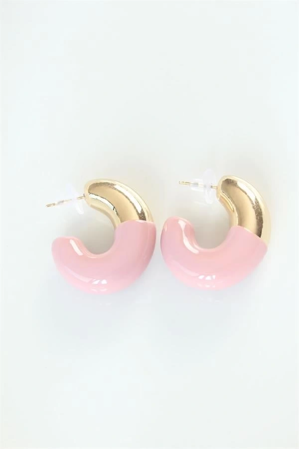 CCB Gül Kurusu Gold Çift Renk Küpe