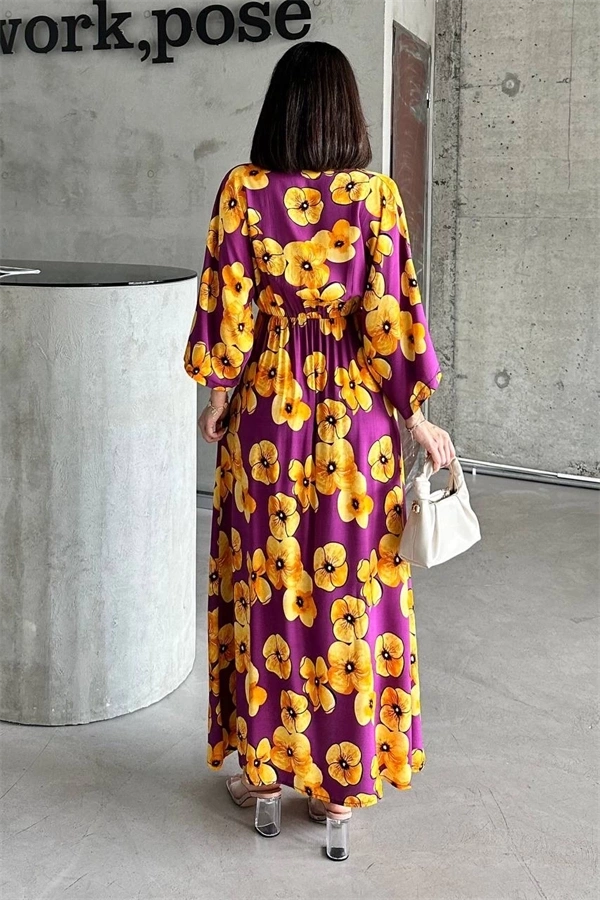 Çiçek baskılı elbise