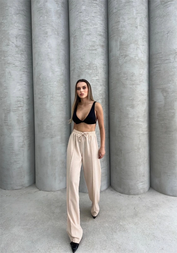 Çımalı Keten Pantolon