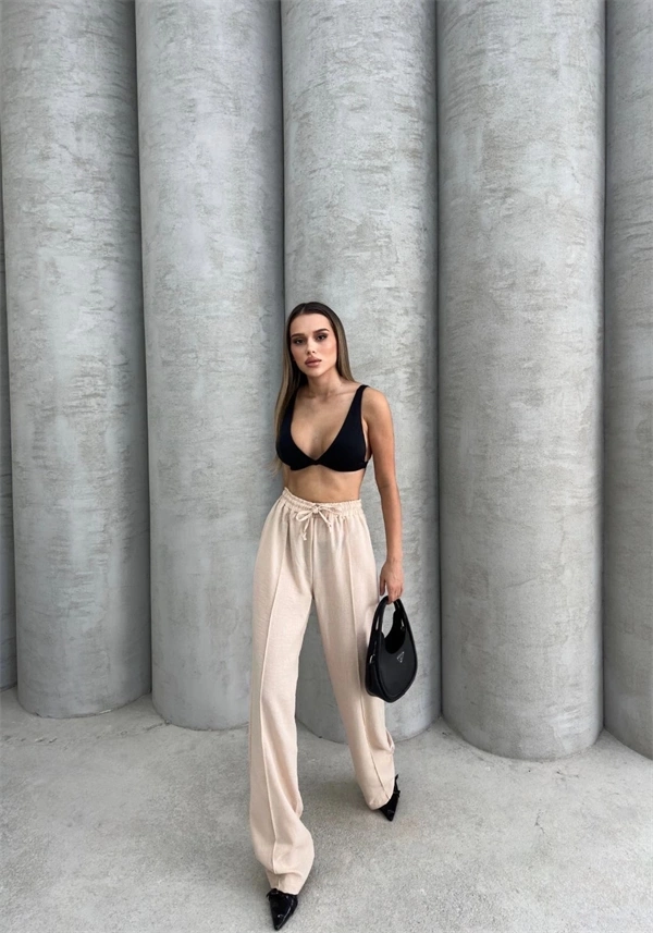 Çımalı Keten Pantolon