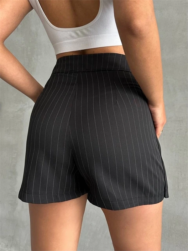 Çizgili şort etek