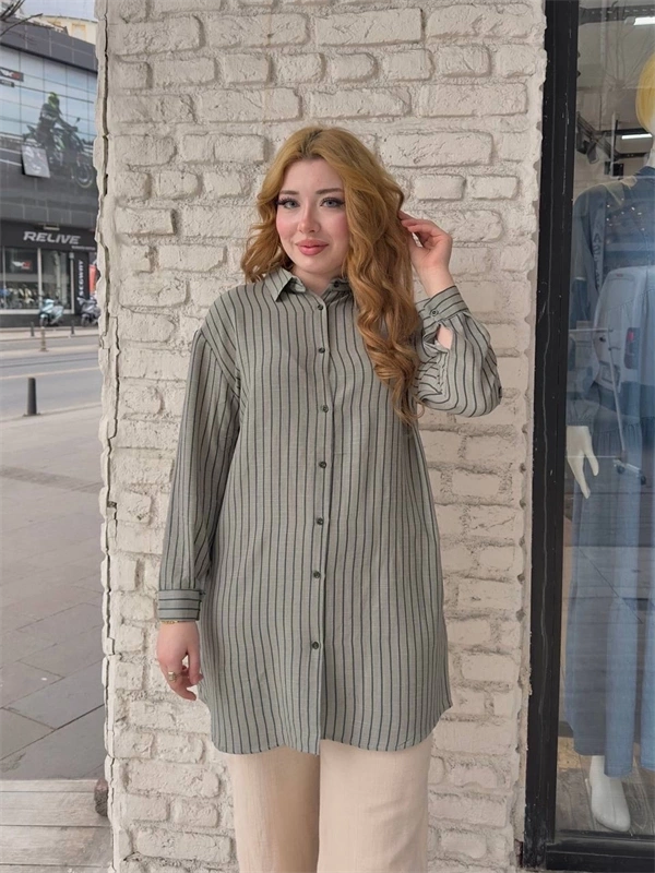 Çizgili tunik gömlek