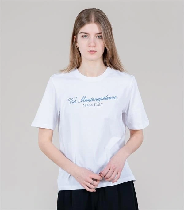 Comfort Fit Relax T-shirt  BEYAZ