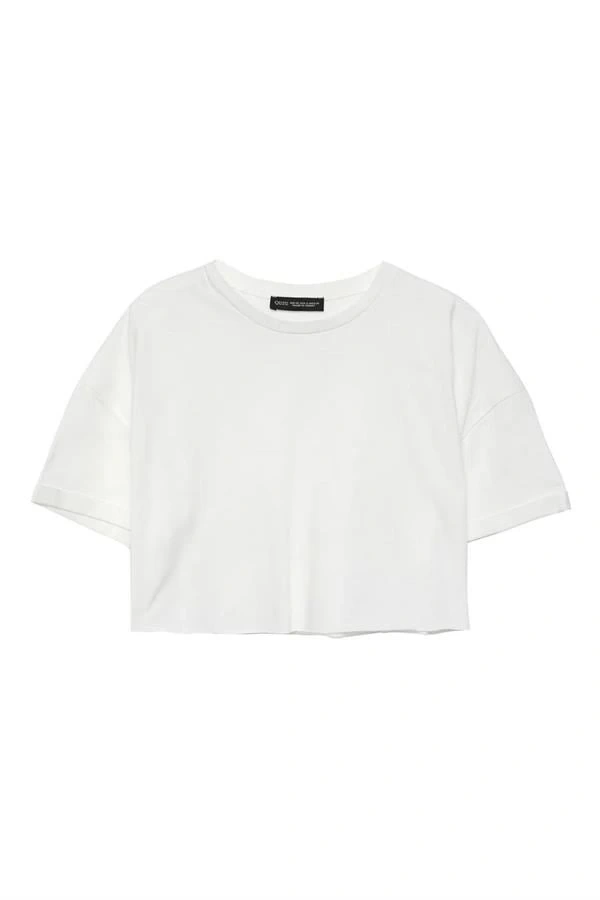 Crop T-Shirt Oversize Beyaz