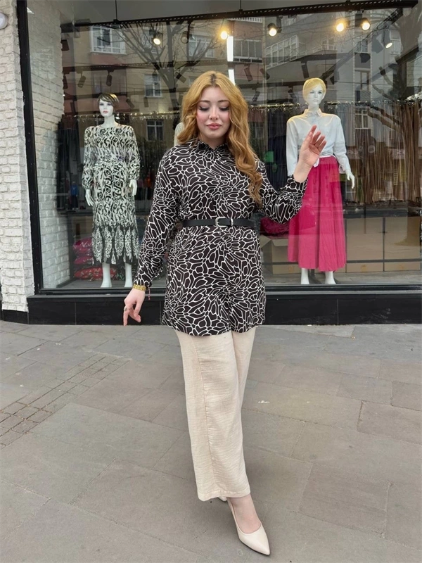 Desenli tunik gömlek