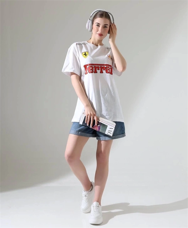 Fer Baskılı Kadın T-Shirt