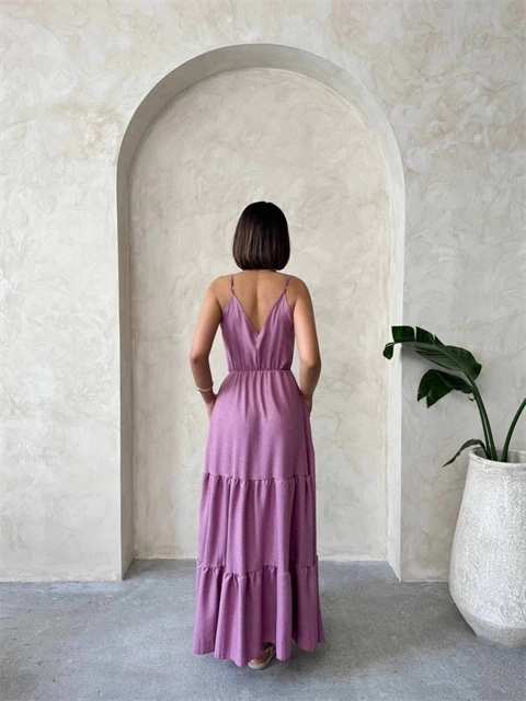 Fırfırlı katlı elbise s255049