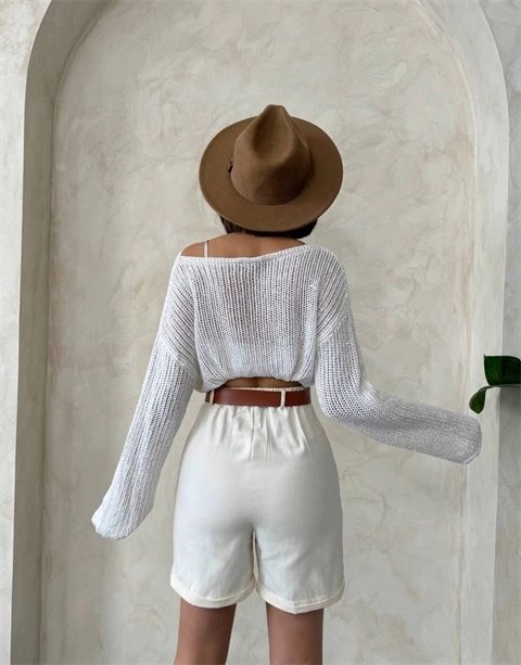 Gabardin kumaş şort