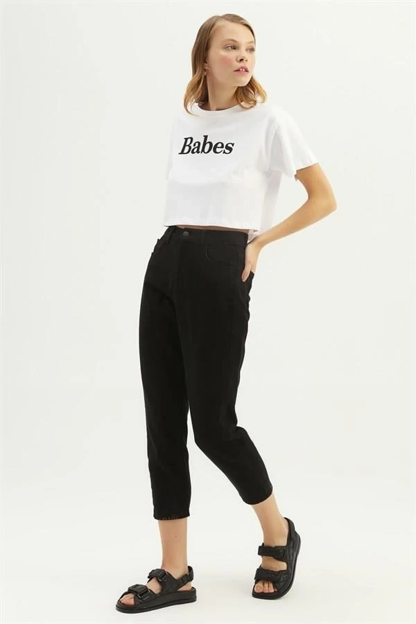 Gabardin Pantolon Beyaz