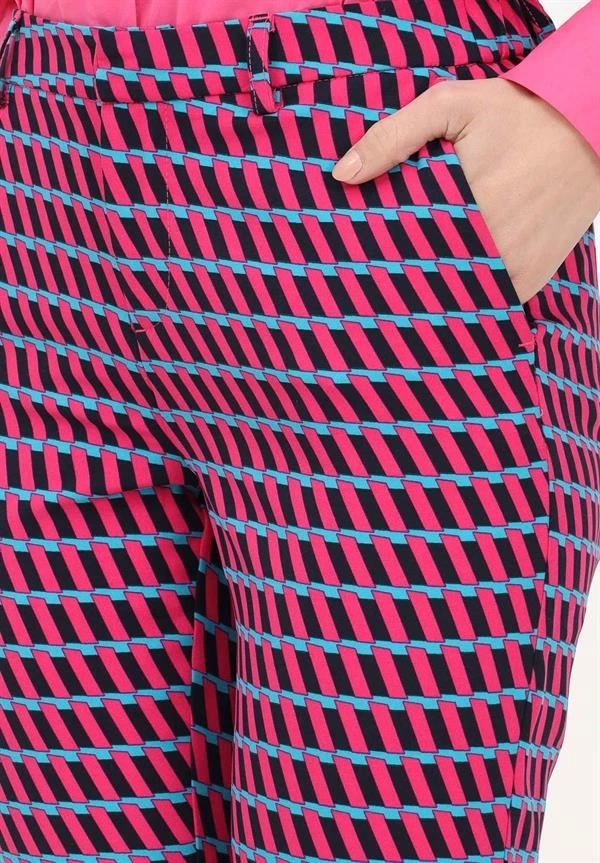 Geometrik Desenli Şık Kadın Pantolonu
