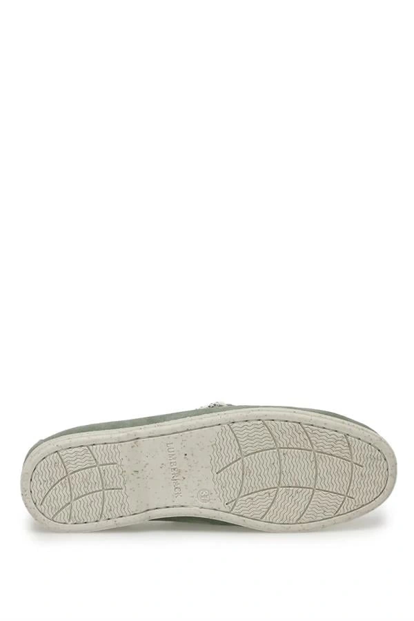 Hakiki Deri Günlük Kadın Ayakkabı Su Yeşili