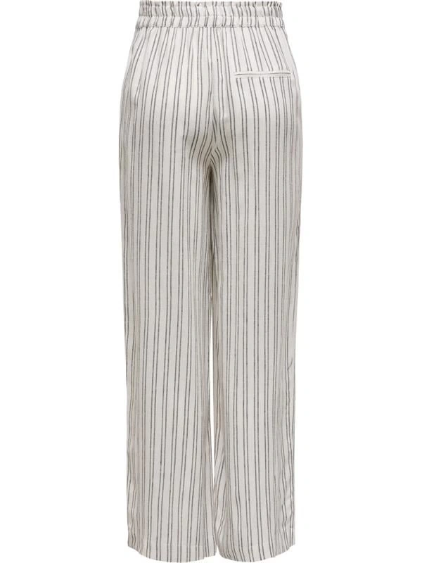 Ham Keten Yüksek Bel Pantolon