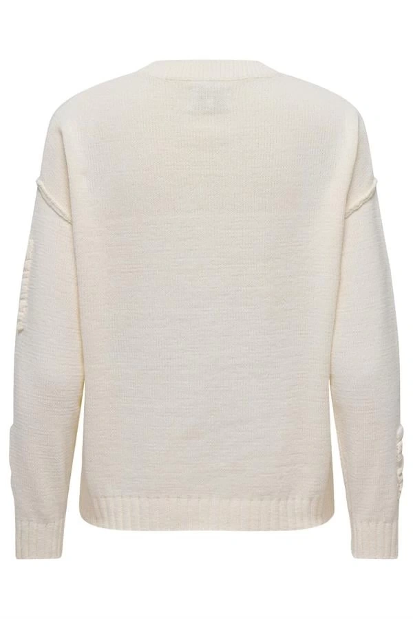 Harf Örgülü Örme Kazak