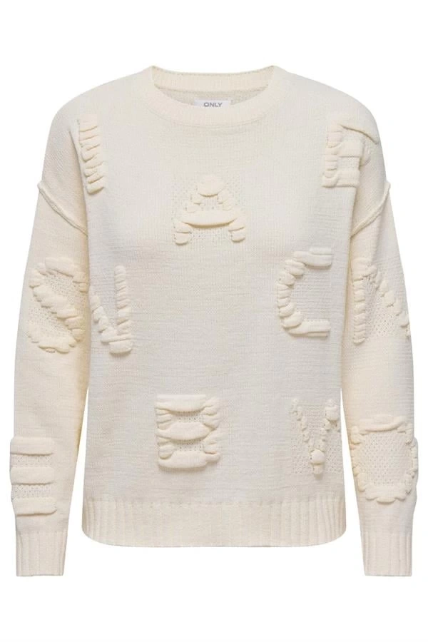 Harf Örgülü Örme Kazak