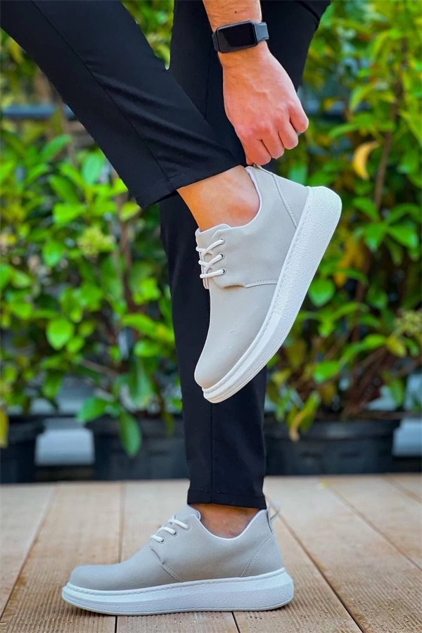 Kb-003 Kuback Gri Süet Bağcıklı  Günlük Erkek  Ayakkabı