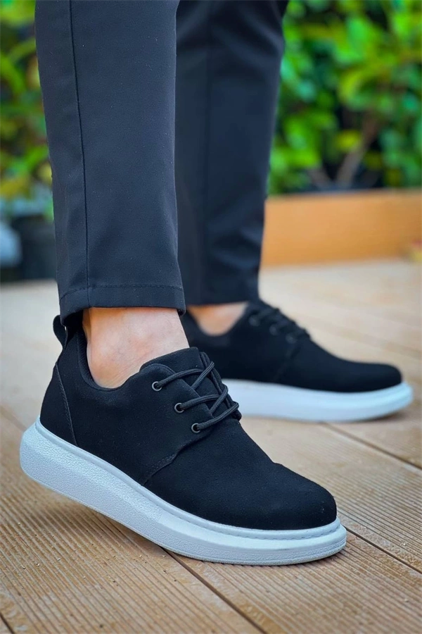 Kb-003 Kuback Siyah Süet Bağcıklı  Günlük Erkek  Ayakkabı