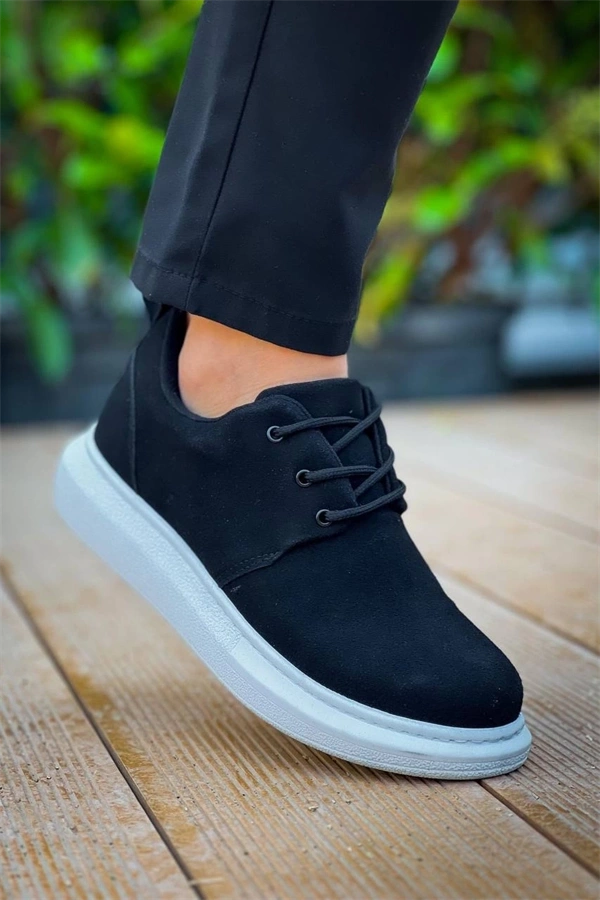 Kb-003 Kuback Siyah Süet Bağcıklı  Günlük Erkek  Ayakkabı