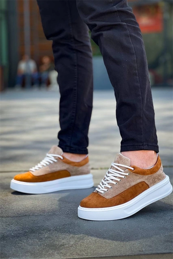 Kb-005 Kuback Vizon Taba Süet Bağcıklı  Günlük Erkek  Ayakkabı