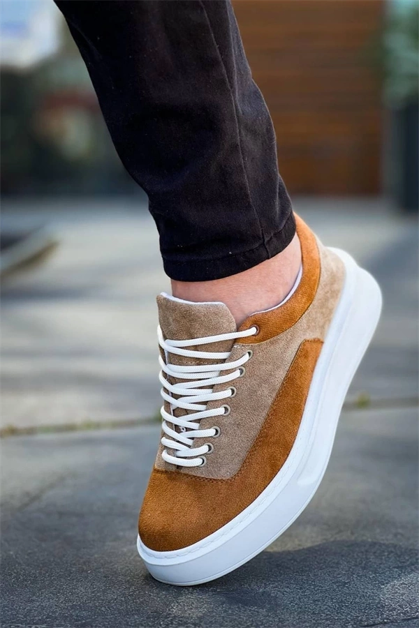 Kb-005 Kuback Vizon Taba Süet Bağcıklı  Günlük Erkek  Ayakkabı