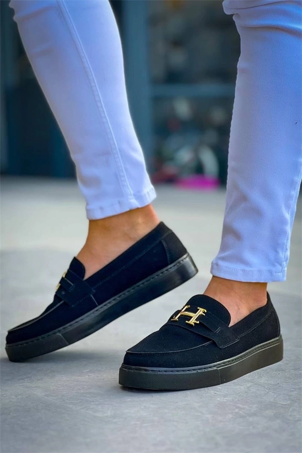 Kb-027  Kuback Bağcıksız Kömür Süet H Günlük Erkek Ayakkabı