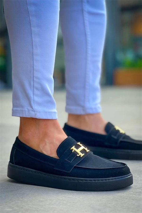 Kb-027  Kuback Bağcıksız Kömür Süet H Günlük Erkek Ayakkabı