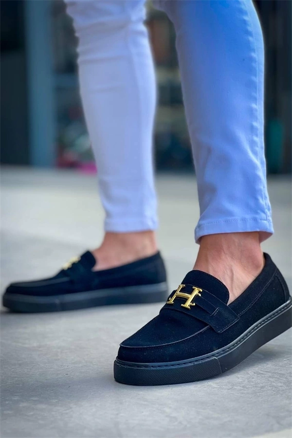 Kb-027  Kuback Bağcıksız Kömür Süet H Günlük Erkek Ayakkabı