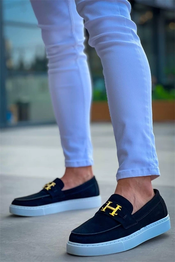 Kb-027  Kuback  Bağcıksız Siyah Süet H Günlük Erkek Ayakkabı