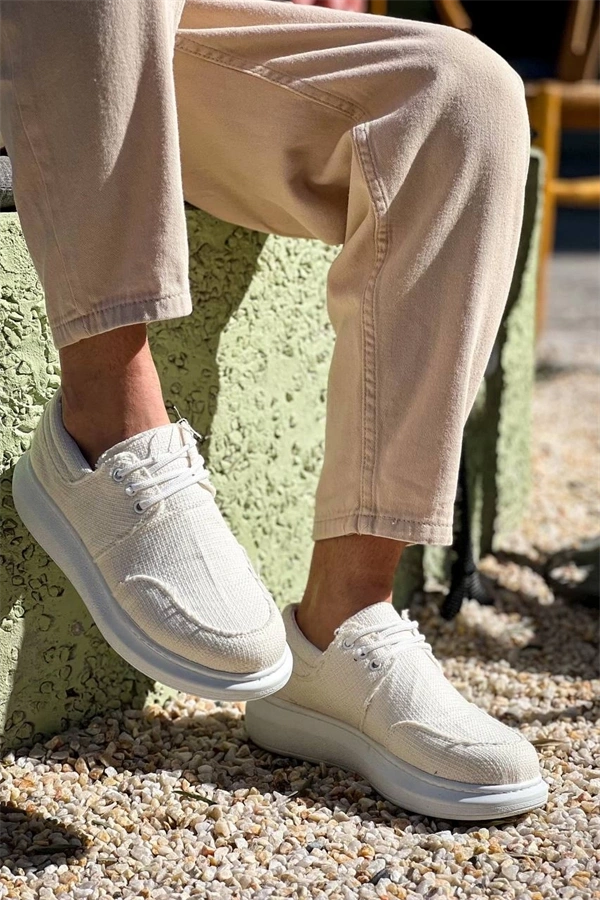 Kb-042  Kuback Bağcıklı Beyaz Günlük Erkek Ayakkabı