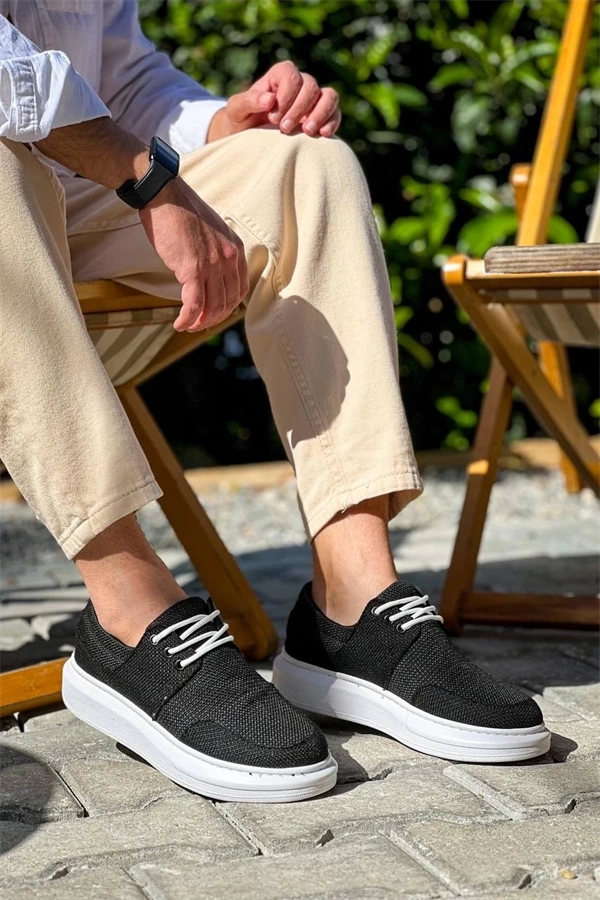 Kb-042  Kuback Bağcıklı Siyah Günlük Erkek Ayakkabı