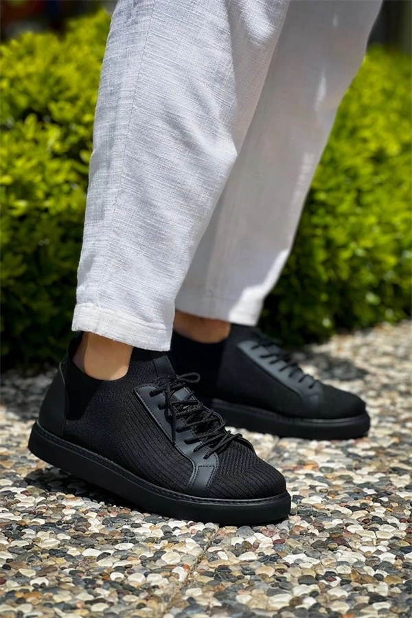 Kb-112  Kuback Siyah Siyah Tabantriko Bağcıklı  Günlük Erkek  Ayakkabı