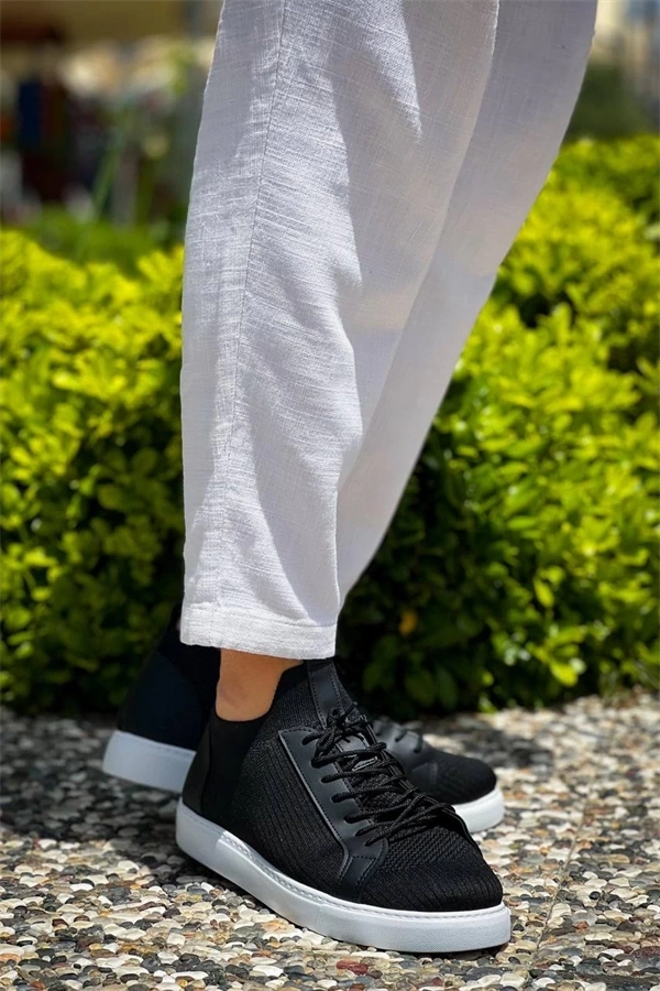 Kb-112   Kuback Siyah Triko Bağcıklı  Günlük Erkek  Ayakkabı