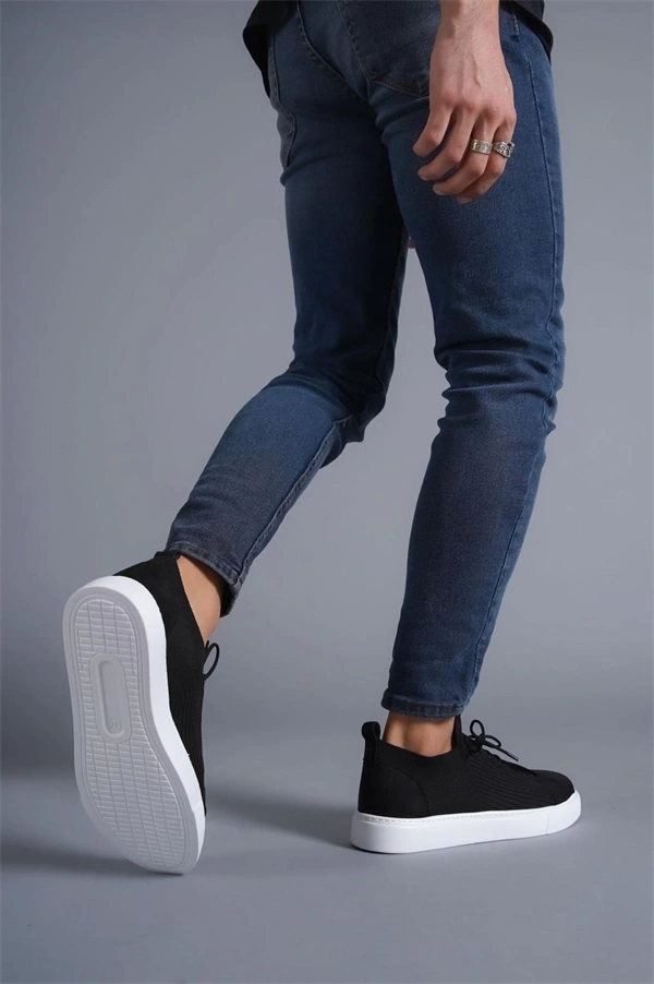 Kb-112   Kuback Siyah Triko Bağcıklı  Günlük Erkek  Ayakkabı