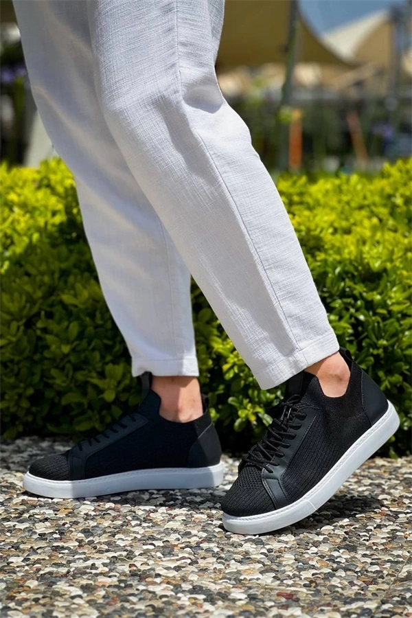 Kb-112   Kuback Siyah Triko Bağcıklı  Günlük Erkek  Ayakkabı