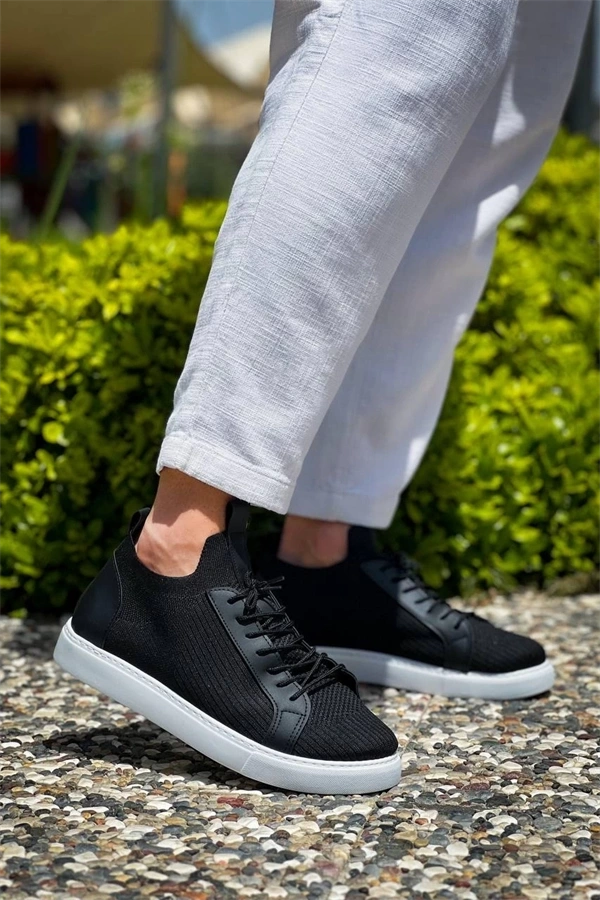 Kb-112   Kuback Siyah Triko Bağcıklı  Günlük Erkek  Ayakkabı