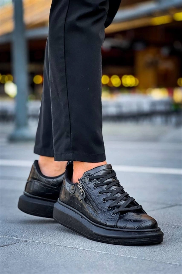 Kb-309  Kuback Kömür Fermuar Ve Bağcıklı  Günlük Erkek  Ayakkabı