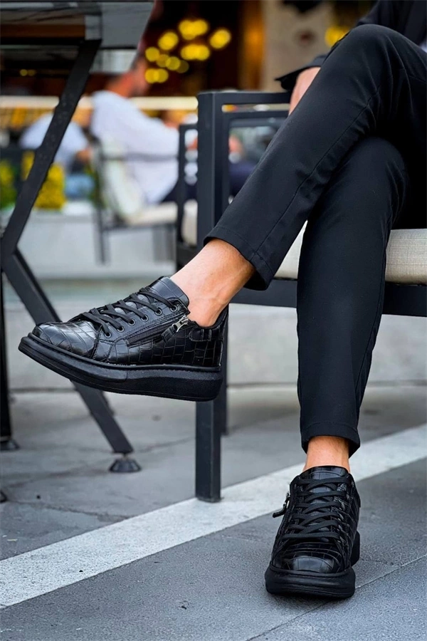 Kb-309  Kuback Kömür Fermuar Ve Bağcıklı  Günlük Erkek  Ayakkabı