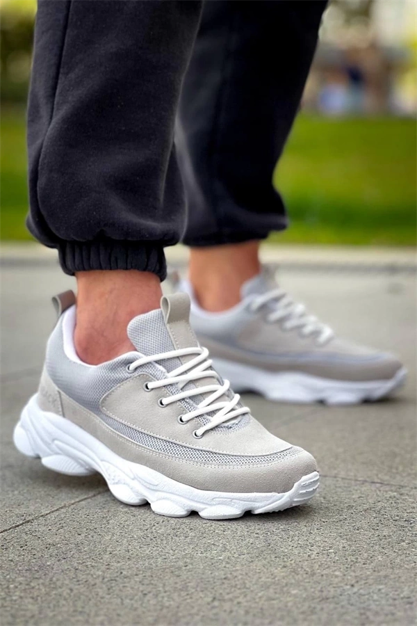 Kb-707  Kuback Taş Süet Yüksek Taban Bağcıklı Günlük Erkek Ayakkabı