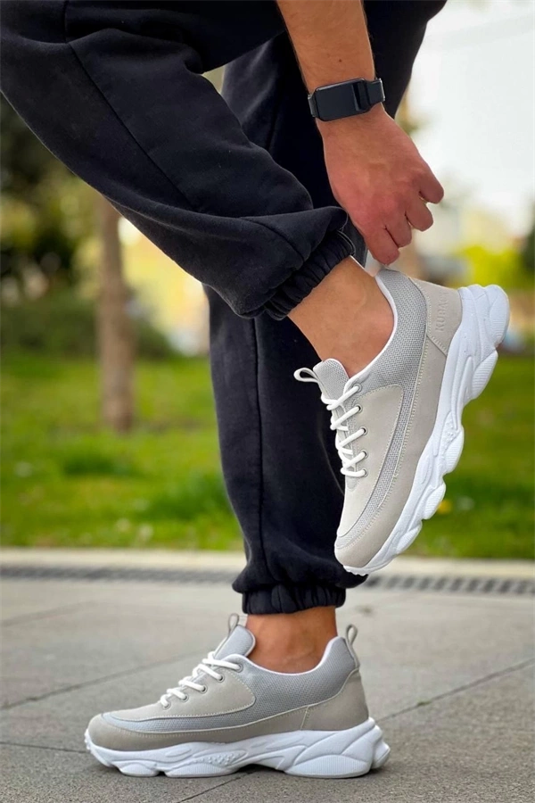 Kb-707  Kuback Taş Süet Yüksek Taban Bağcıklı Günlük Erkek Ayakkabı