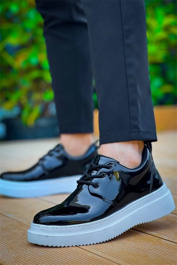 Kb-X3  Kuback Siyah Rugan  Bağcıklı  Günlük Erkek  Ayakkabı