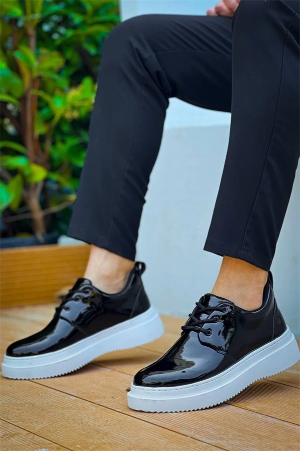 Kb-X3  Kuback Siyah Rugan  Bağcıklı  Günlük Erkek  Ayakkabı