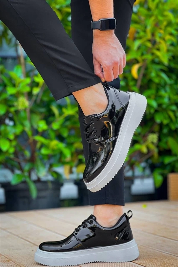 Kb-X3  Kuback Siyah Rugan  Bağcıklı  Günlük Erkek  Ayakkabı